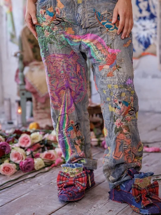 🌈NWT MAGNOLIA PEARL BANANA CIRCUS MINER DENIMS🌈 - Picture 2 of 11